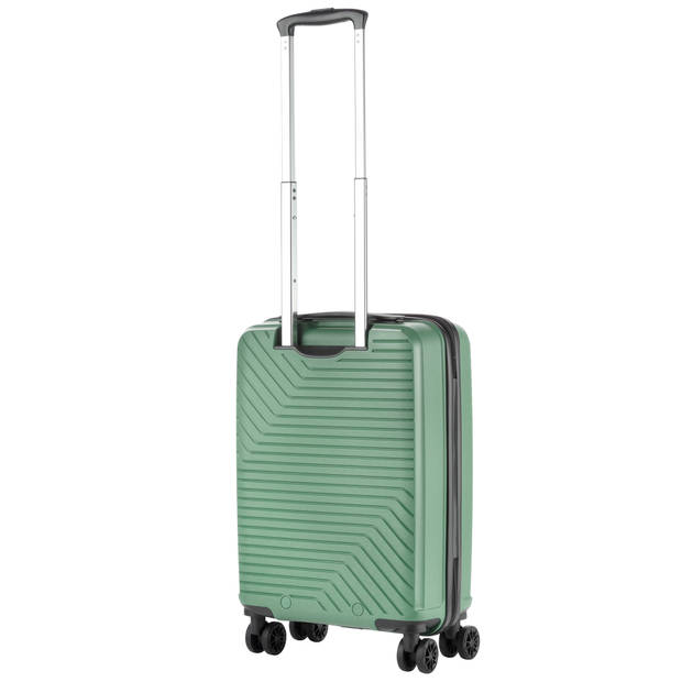 CarryOn Transport Handbagagekoffer 55cm - Handbagage 35 Ltr met USB en OKOBAN - Olijf