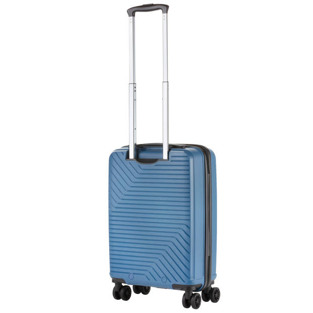 CarryOn Transport Handbagagekoffer 55cm - Handbagage 35 Ltr met USB en OKOBAN - Blauw