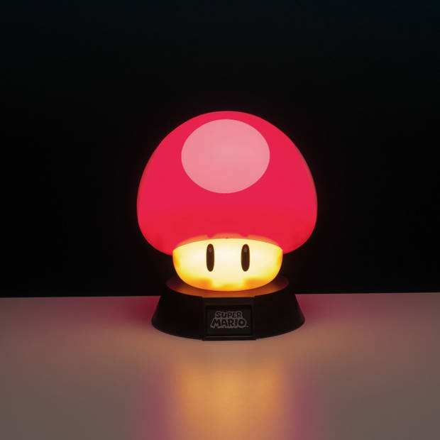 Paladone Super Mario mini Super Muhsroom lamp 11 cm rood
