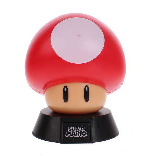 Paladone Super Mario mini Super Muhsroom lamp 11 cm rood