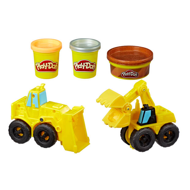 Play-Doh Wheels graafmachine en bulldozer