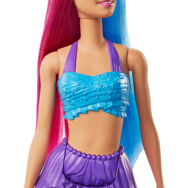 Barbie Dreamtopia Zeemeermin met Roze en Blauw haar