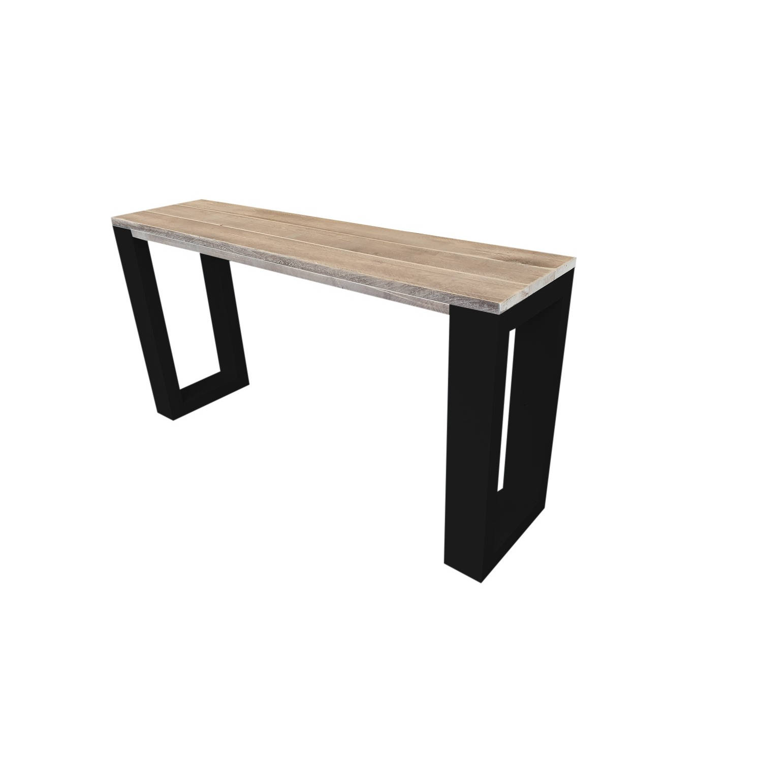 Wood4you Side table enkel steigerhout - Zwart Eettafels 160 cm Bijzettafel
