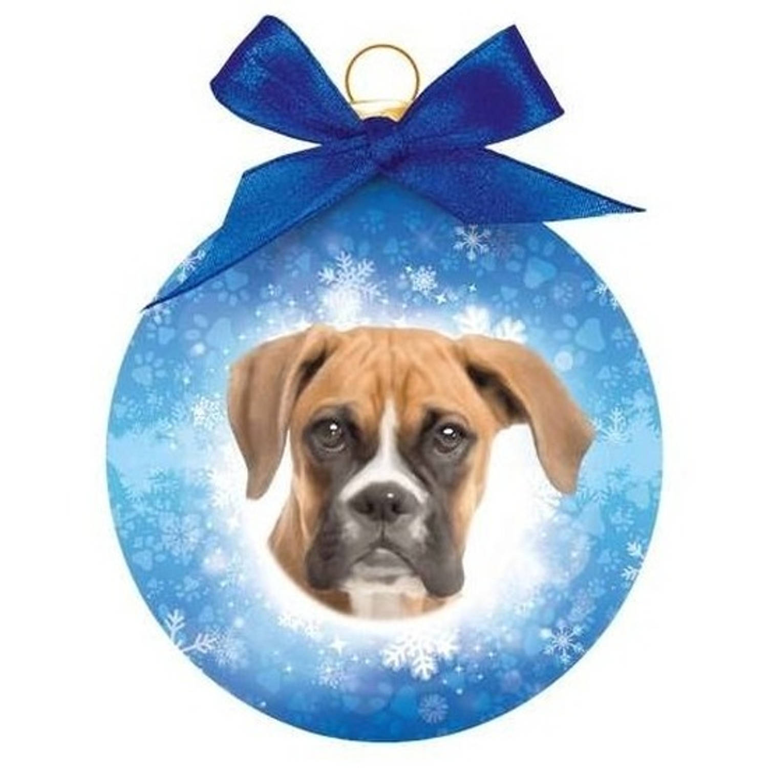 Kerstboom Decoratie Kerstbal Hond Boxer 8 Cm