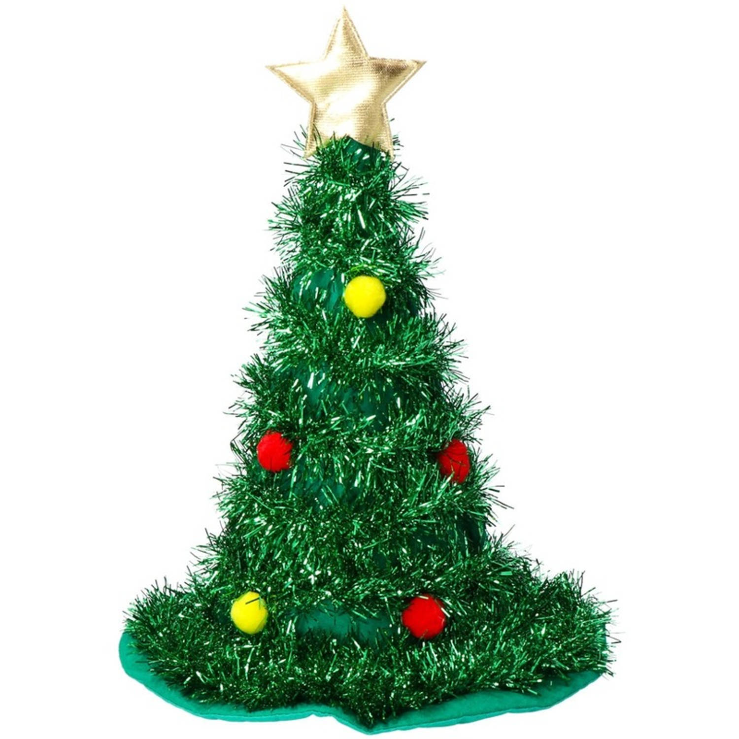 Folat Hoed Kerstboom Polyester Groen One-size
