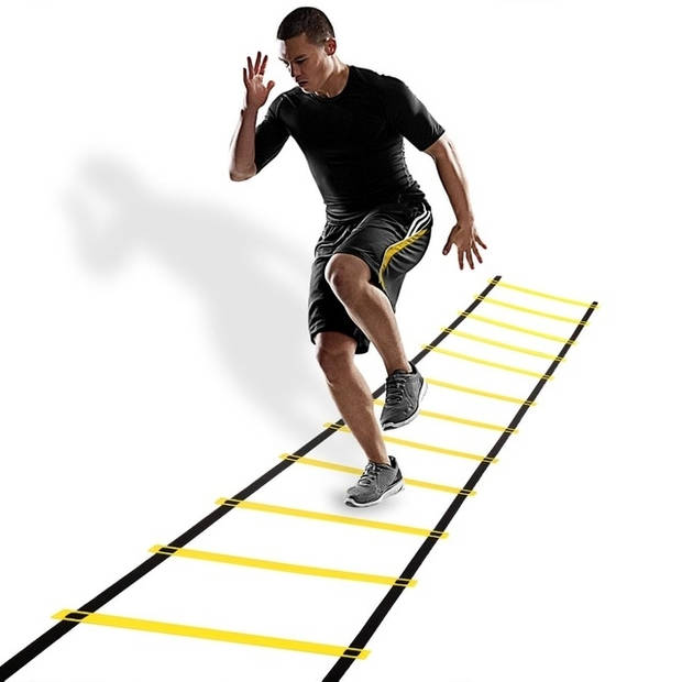 Trainingsladder 6 meter - fitness agility ladder / loopladder / speedladder - incl. draagtas