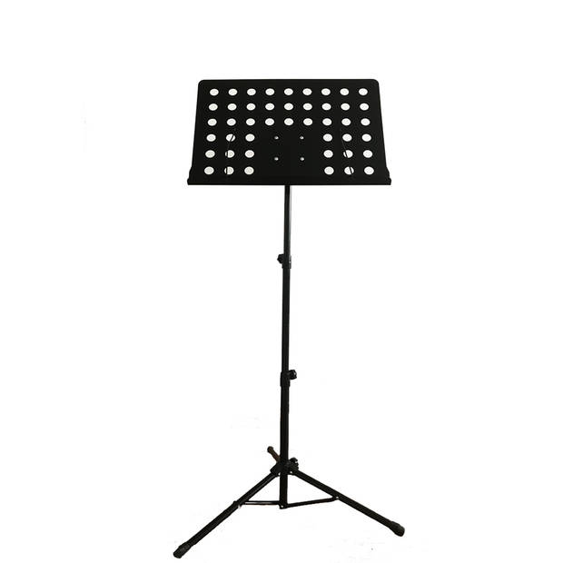 Muziekstandaard deluxe 72 tot 155 cm - metaal - lessenaar voor bladmuziek - inclusief draagtas