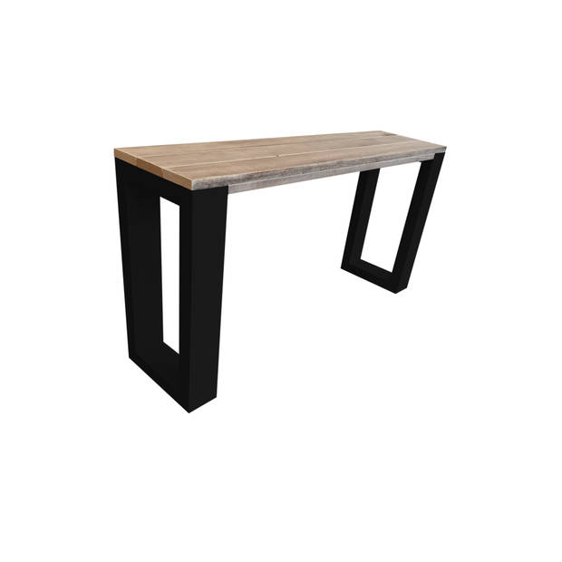 Wood4you - Side table enkel steigerhout - - Zwart - Eettafels 160 cm - Bijzettafel