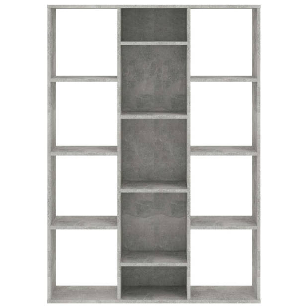 vidaXL Kamerscherm/boekenkast 100x24x140 cm bewerkt hout betongrijs