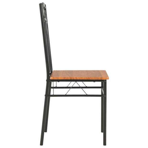 vidaXL Eetkamerstoelen 6 st MDF bruin