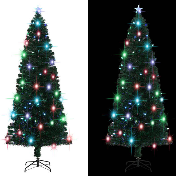 The Living Store Kunstkerstboom - LED en glasvezel - 240 cm - groen