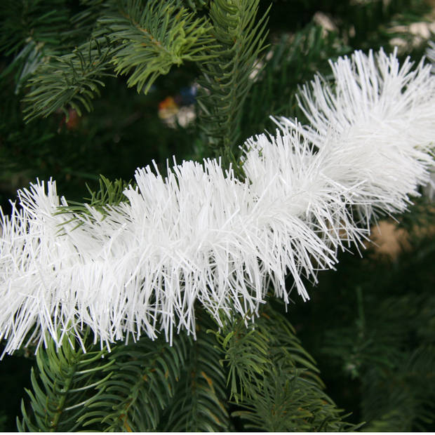 2x Witte kerstboomslinger 270 cm - Kerstslingers