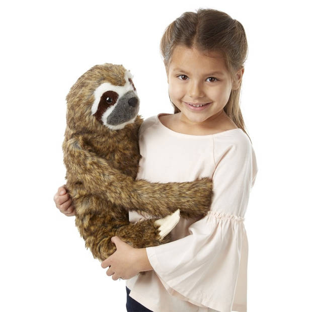 Melissa & Doug pluche luiaard knuffel 37 cm - Pluche speelgoed knuffeldieren voor kinderen