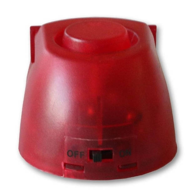 Rode anti inbraak deurstopper/deurwig met alarm en licht - Deurstoppers