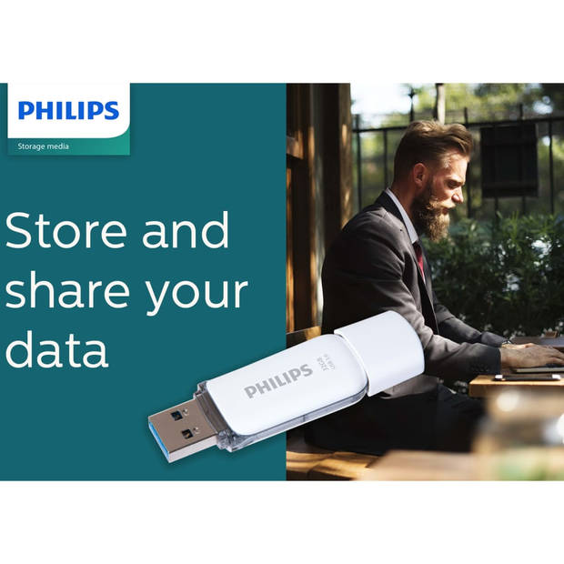Philips USB-stick Snow USB 3.0 32 GB wit en grijs