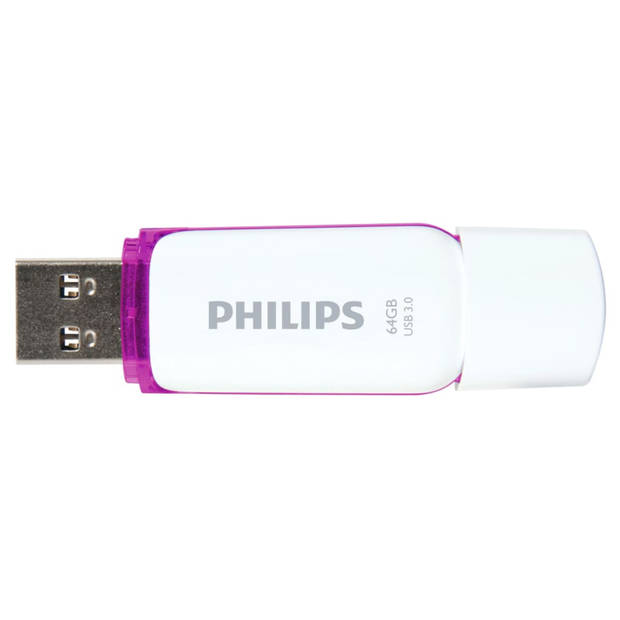 Philips USB-stick Snow USB 3.0 64 GB wit en paars