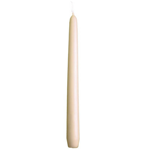 8x Lange Festilux kaarsen ivoorwit 25 cm 8 branduren dinerkaarsen/tafelkaarsen - Dinerkaarsen