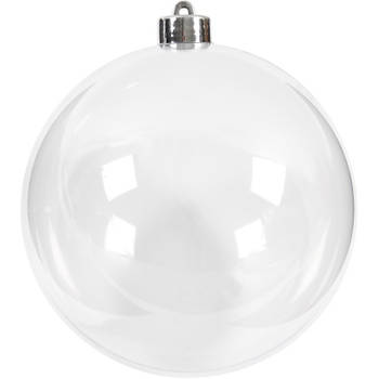 Transparante DIY kerstbal 13,5 cm - Kerstversiering/decoratie