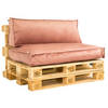 2L Home & Garden Palletkussen Velvet Oud Roze - 120 x 80cm