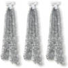 3x Kerst lametta guirlandes zilver 270cm kerstboom versiering/decoratie - Kerstslingers