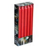 Dinerkaarsen rood - 10x stuks - 24 cm - 8 branduren - Dinerkaarsen