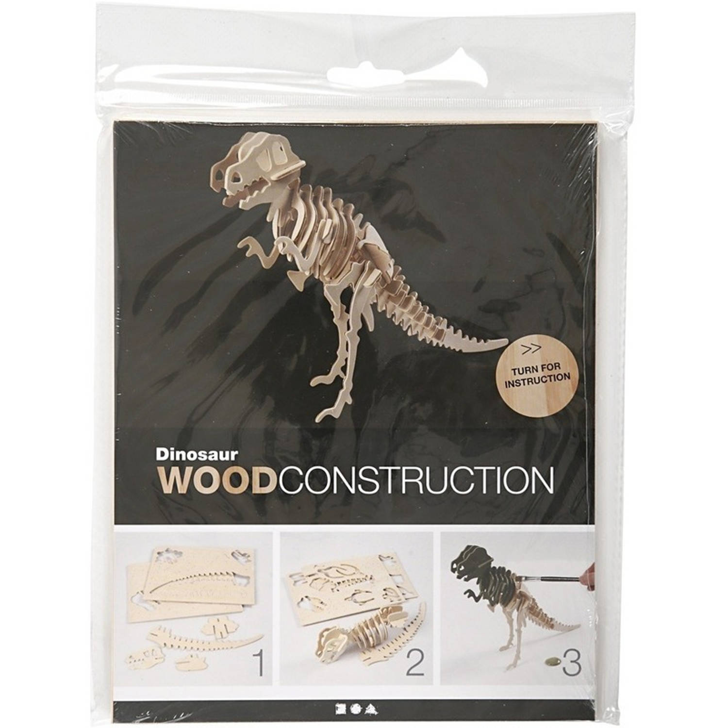 soort eigendom diep 3D puzzel dinosaurus velociraptor hout - 3D dino bouwspeelgoed | Blokker