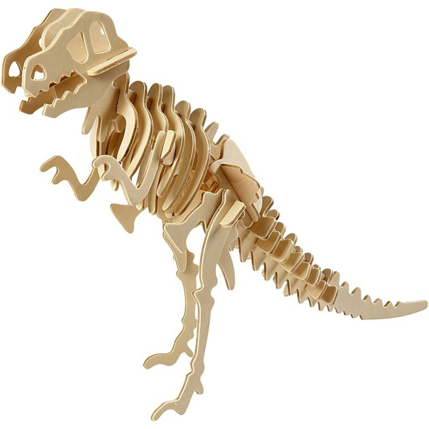 3d Puzzel Dinosaurus Velociraptor Hout 3d Dino Bouwspeelgoed