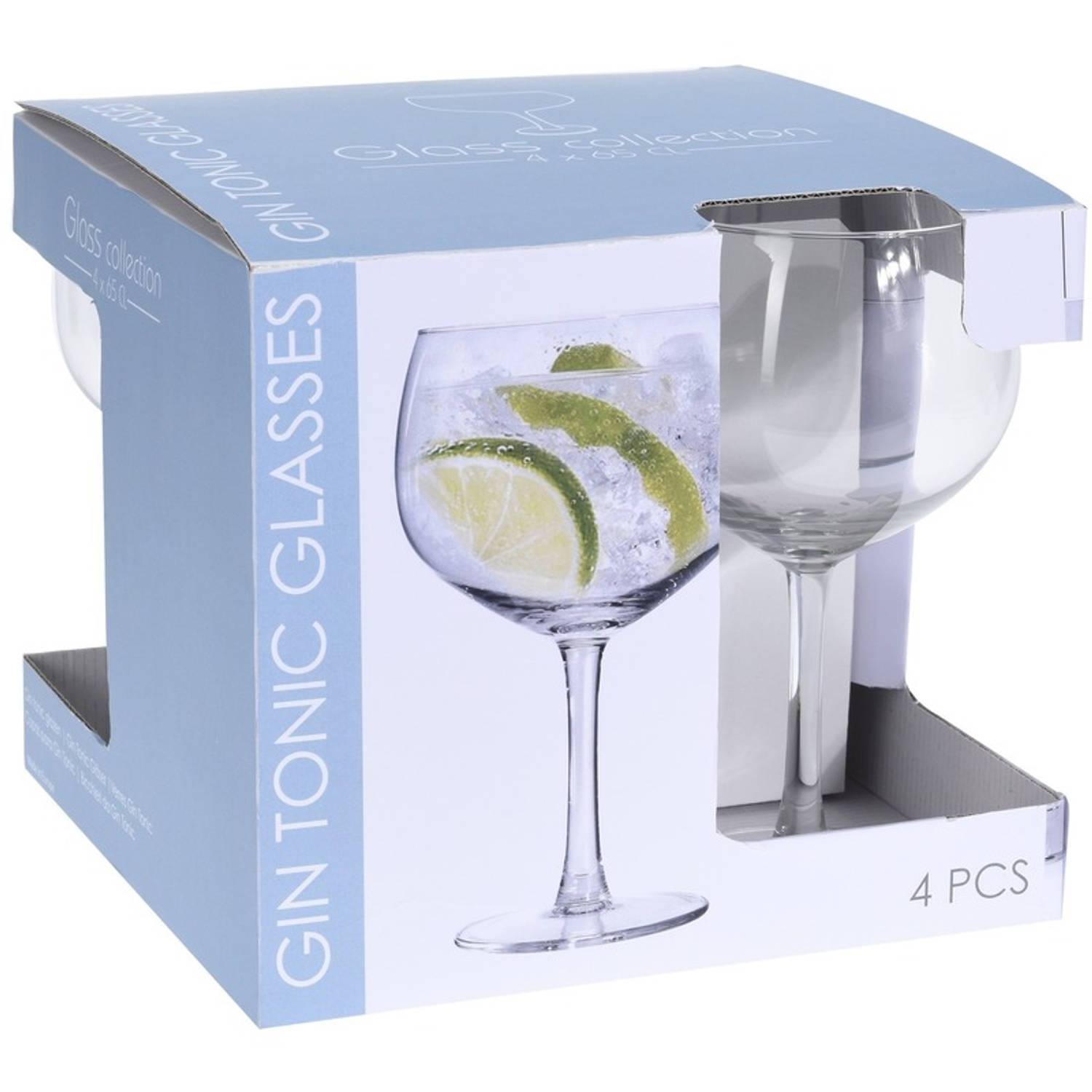 4x Gin tonic glazen | Blokker