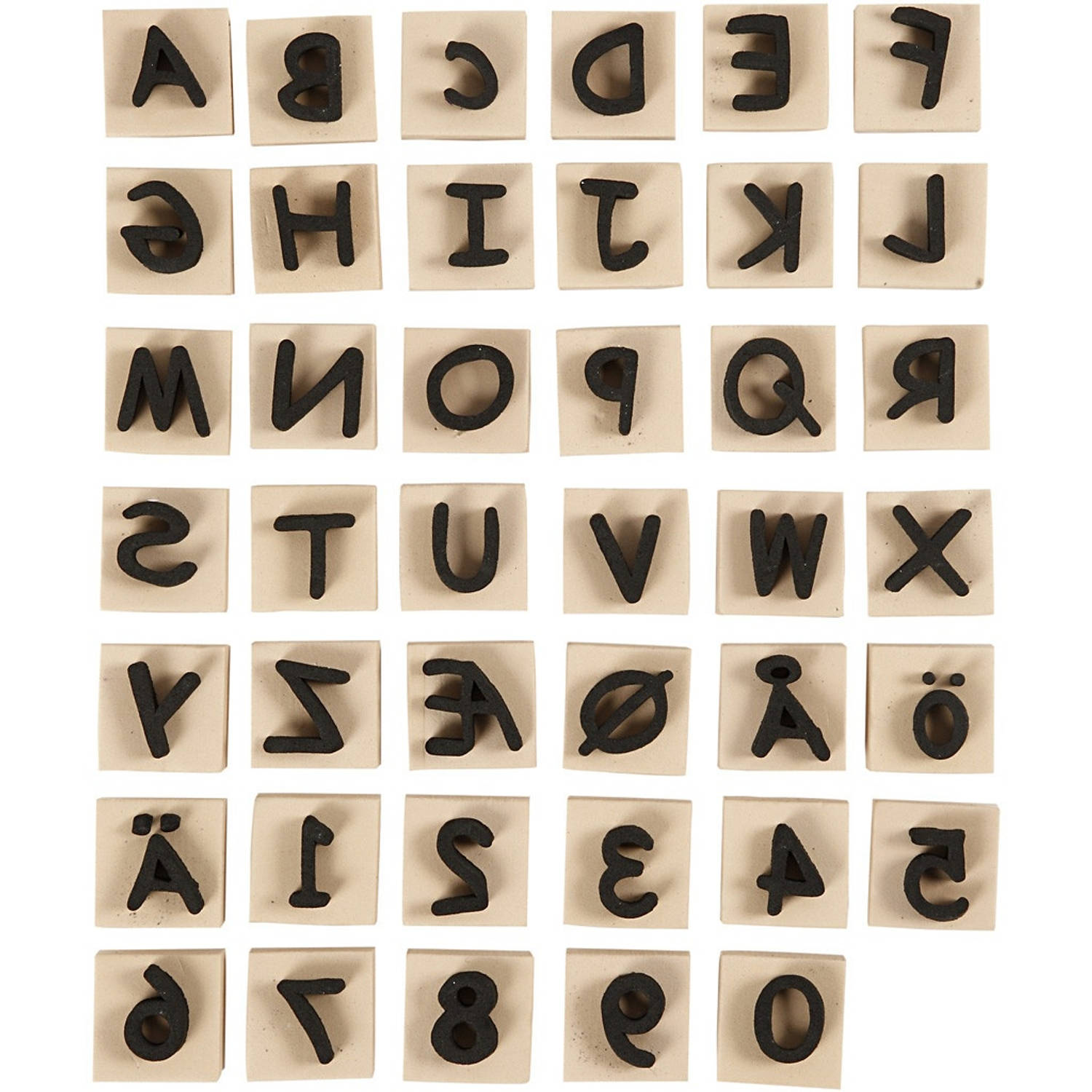 Creotime foam stempels letters & cijfers 3 x 3 cm 41 delig