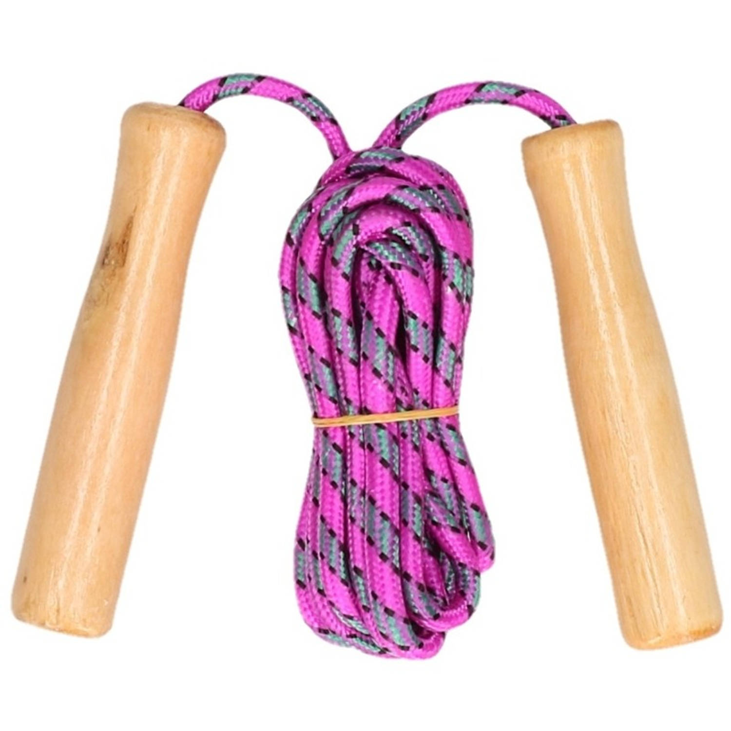 Roze Springtouw Met Houten Handvatten 236 Cm Buitenspeelgoed Sportief Speelgoed Voor Kinderen En Vol
