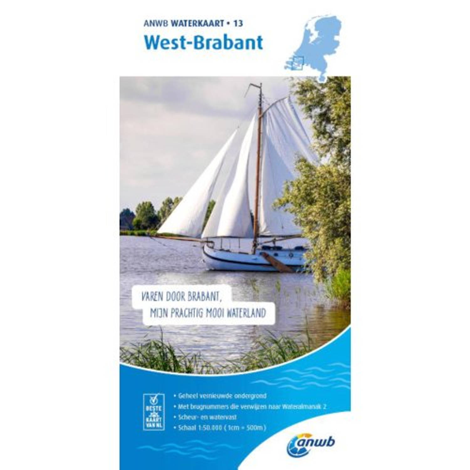Waterkaart 13. West-brabant - Anwb Waterkaart