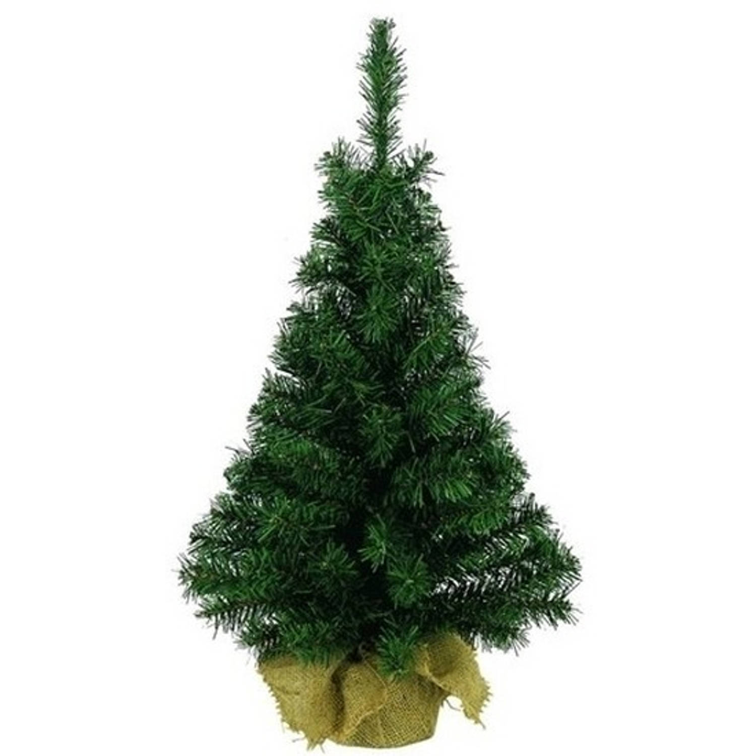 Kunst kerstboom groen jute zak 45 cm - | Blokker