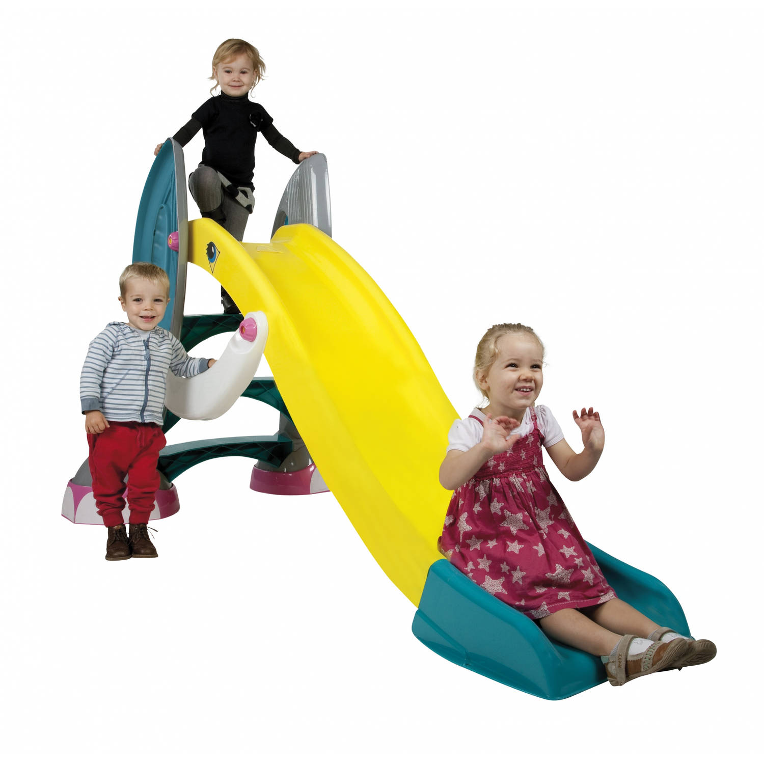 Bijzettafeltje schoolbord Planeet Paradiso Toys glijbaan XXL Olifant geel 204 cm | Blokker
