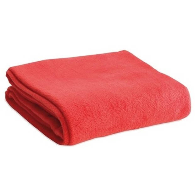 Giftset winter warmwater kruik met fleece deken rood - Kruiken
