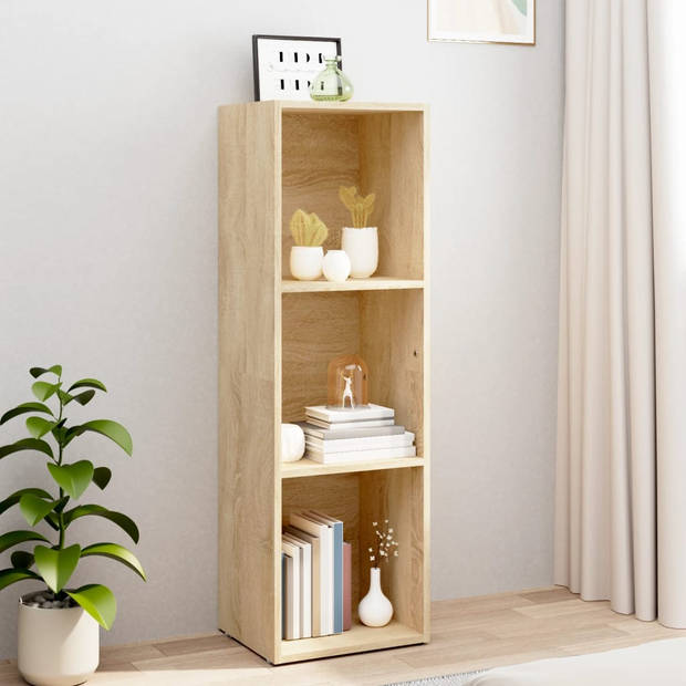 The Living Store Boekenkast - Sonoma Eiken - 36 x 30 x 114 cm - 3 Vakken