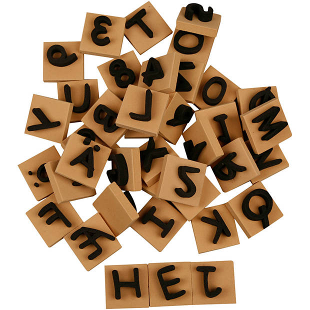 Creotime foam stempels letters & cijfers 3 x 3 cm 41-delig