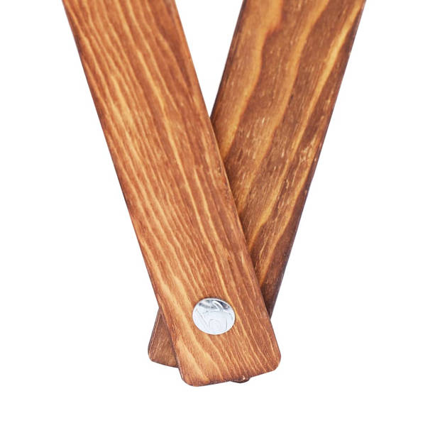 vidaXL Wasmand inklapbaar hout en stof crème