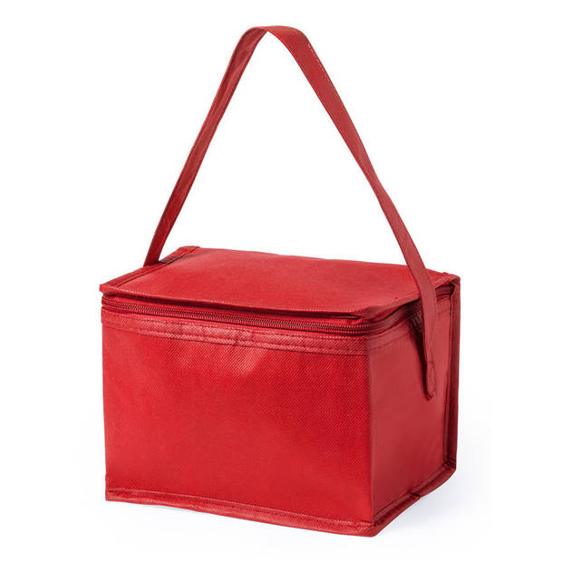 Strand sixpack mini koeltasje rood inclusief 2 koelelementen - Koeltas