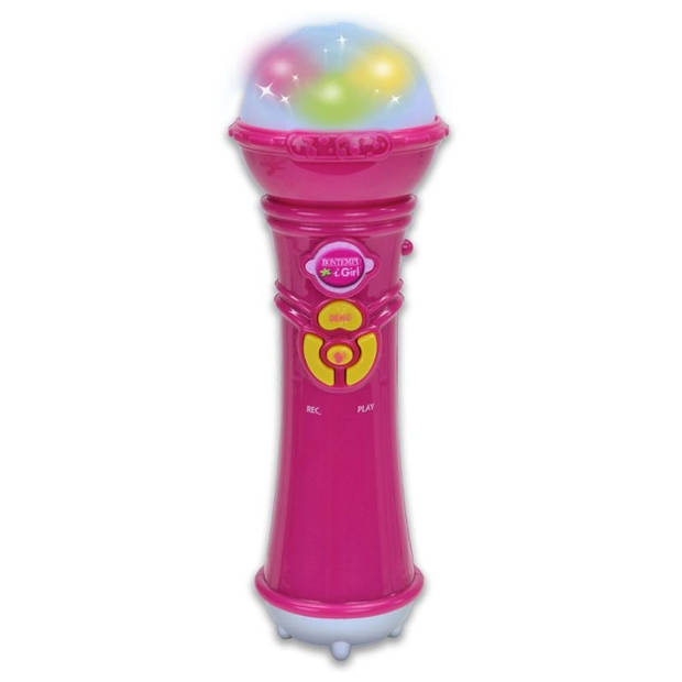 Bontempi karaoke microfoon 21 cm roze