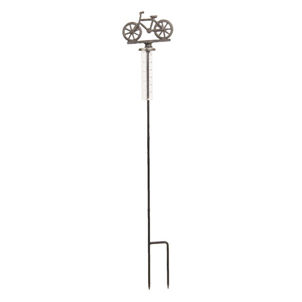 Clayre & Eef Bruine Regenmeter fiets 14*9*84 cm 6Y3305