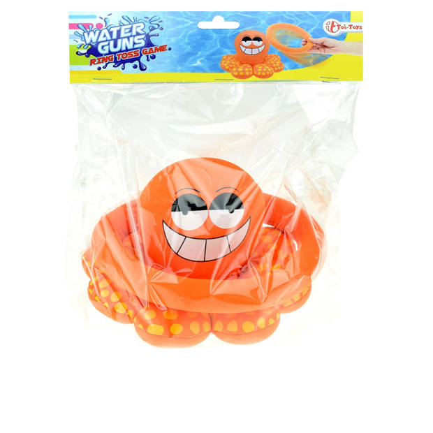 Toi-Toys octopus ringgooien 20 cm oranje