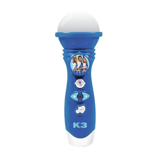 Studio 100 K3 microfoon met stemopname 26 cm blauw