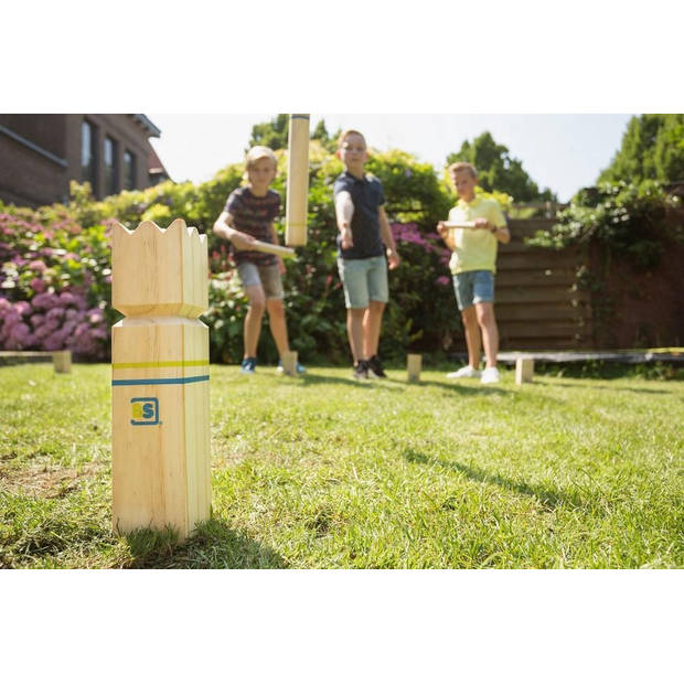 BS Toys Kubb Werpspel - Zweeds Spel - 2 tot 12 Spelers - Buitenspeelgoed van Vurenhout