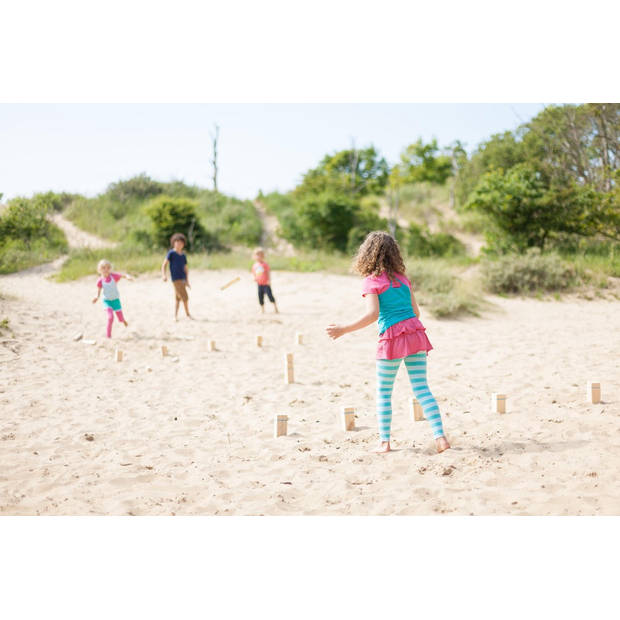 BS Toys Kubb Werpspel - Zweeds Spel - 2 tot 12 Spelers - Buitenspeelgoed van Vurenhout