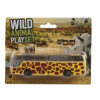 Bussafari speelgoed auto giraffe print - Speelgoed auto's
