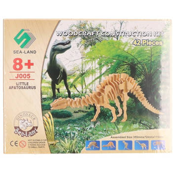 Bouwpakket dinosaurus Apathosaurus hout - 3D puzzels