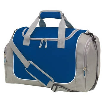 Sporttas met schoenenvak 38 liter grijs/donkerblauw - Sporttassen