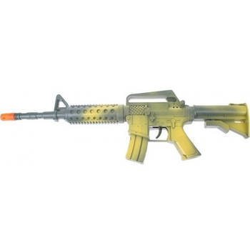 Groen automatisch speelgoed geweer met geluid 46 cm - Speelgoedpistool