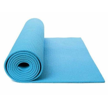 Lichtblauwe yogamat/sportmat 180 x 60 cm - Fitnessmat