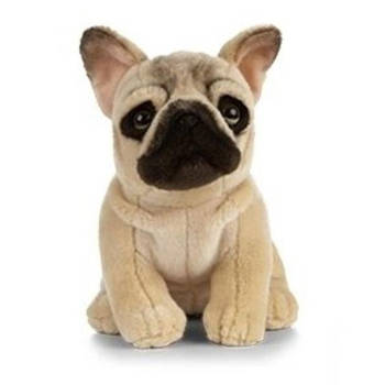 Pluche Franse Bulldog hond knuffel 25 cm -Honden huisdieren knuffels - Speelgoed voor kinderen